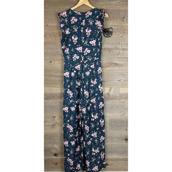 NWT Rebecca Taylor Silk Emilia Teal Jumpsuit - Picture 3 of 5